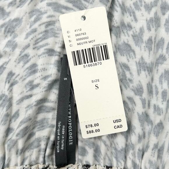 Anthropologie Cascais Leopard On/Off Shoulder Long Sleeve Blouse NWT - Picture 8 of 9